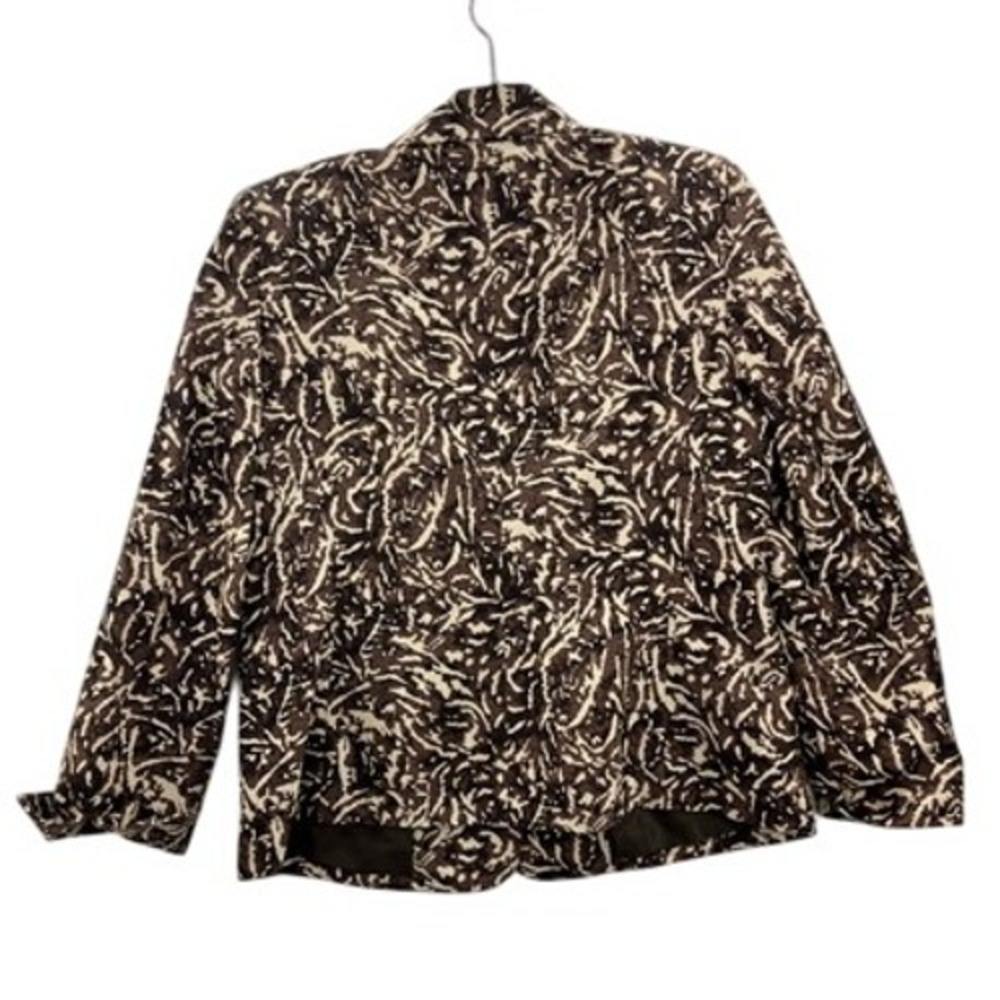 Kasper Silk Blazer Abstract Print Career Jacket Business Casual Size - Picture 2 of 9